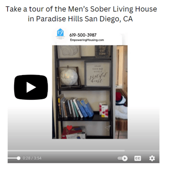 video tour of san diego men sober living house