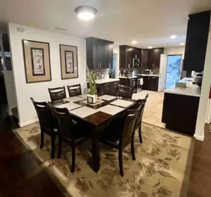 Dining area in the Skyline Hills women’s recovery home